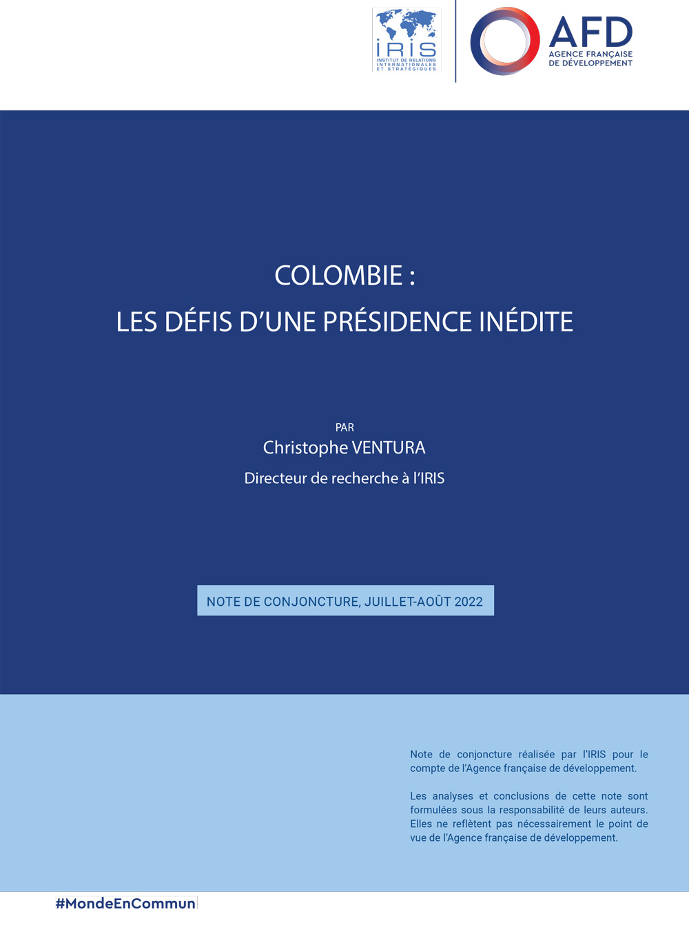 Colombie : les défis d'une présidence inédite - note IRIS